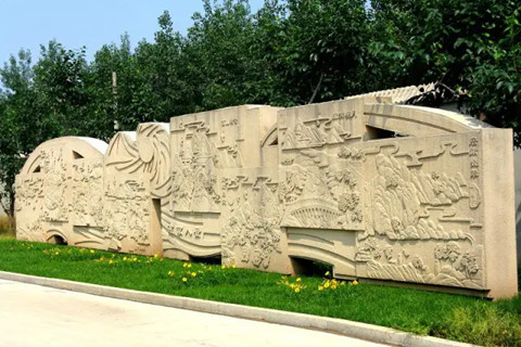 北京东郊灵山宝塔陵园燕京八景壁：凝固的山水与流动的永恒